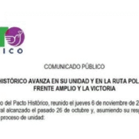 EL PACTO HISTÓRICO AVANZA EN SU UNIDAD Y EN LA RUTA POLÍTICA HACIA EL FRENTE AMPLIO Y LA VICTORIA